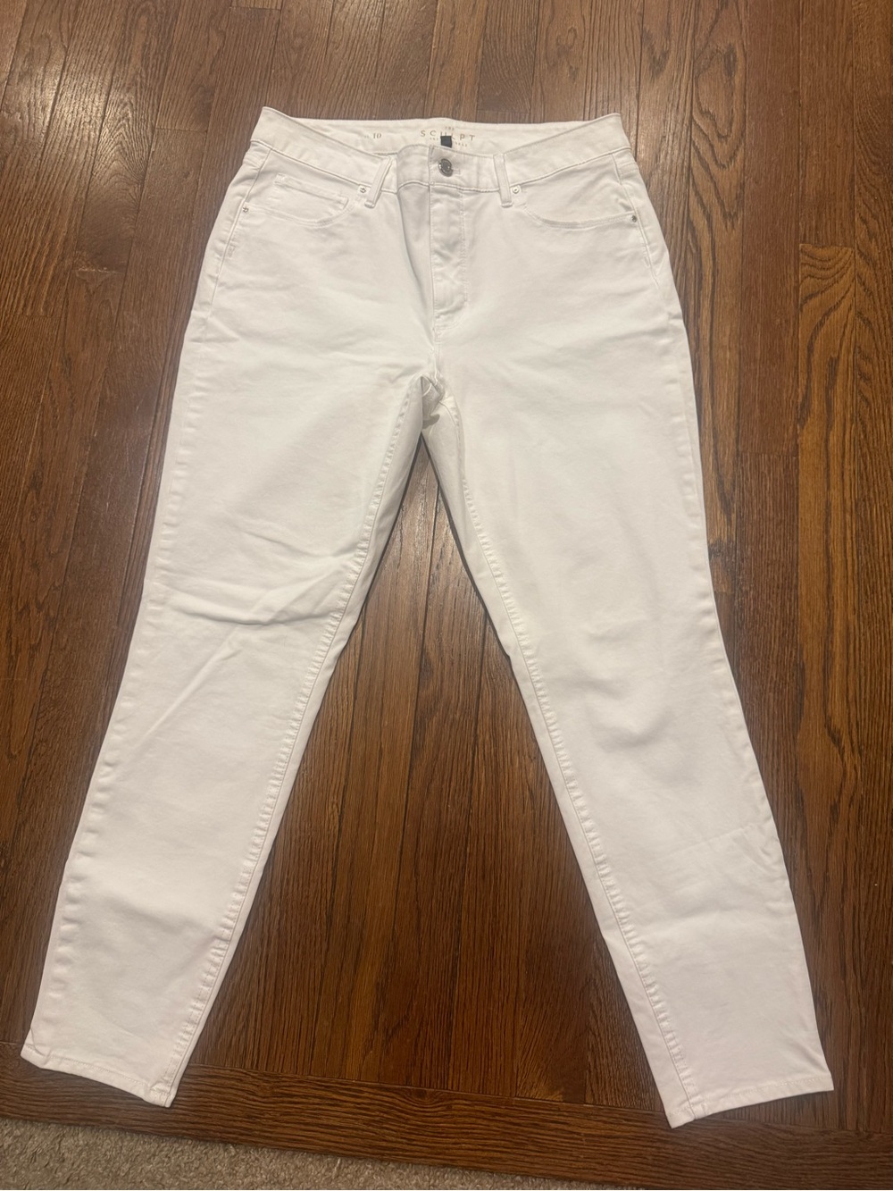 Women’s Gap Sculpt size 10 White High-Rise Skinny Jeans